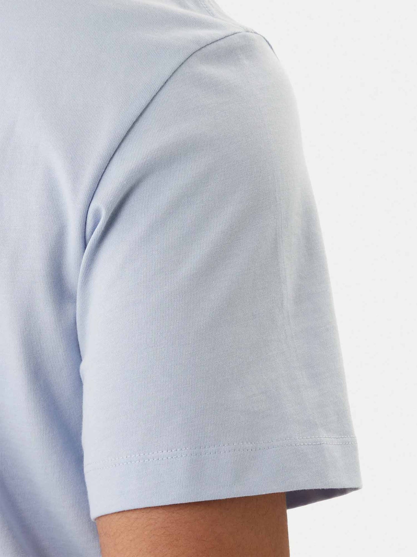 T-shirt azzurra Calvin Klein Jeans con logo ricamato da uomo