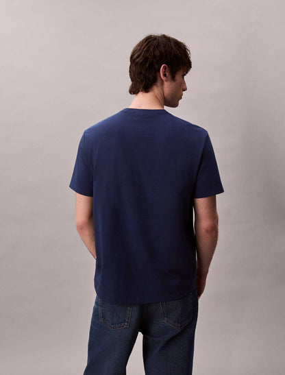 T-SHIRT HERO MONOLOGO TEE CALVIN KLEIN JEANS UOMO AVIO
