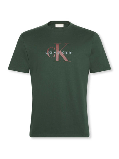 T-SHIRT HERO MONOLOGO TEE CALVIN KLEIN JEANS UOMO VERDE