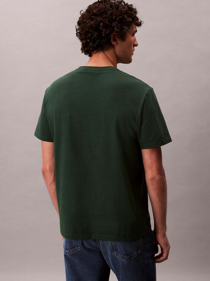 T-SHIRT HERO MONOLOGO TEE CALVIN KLEIN JEANS UOMO VERDE