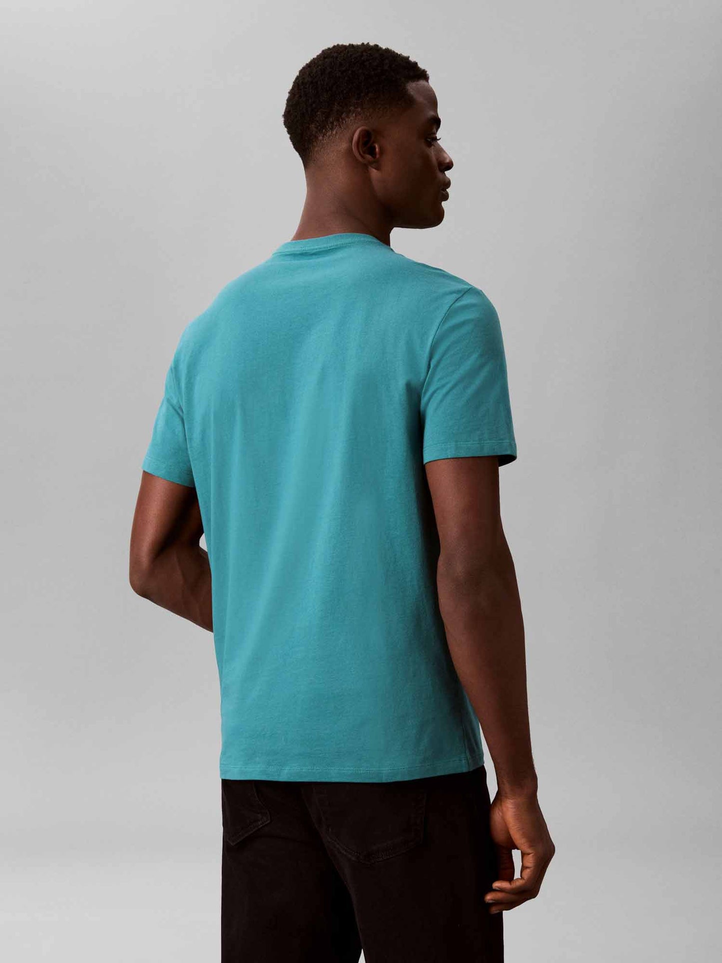 Calvin Klein CK 30S Micro Monolog, t-shirt maniche corte da uomo verde