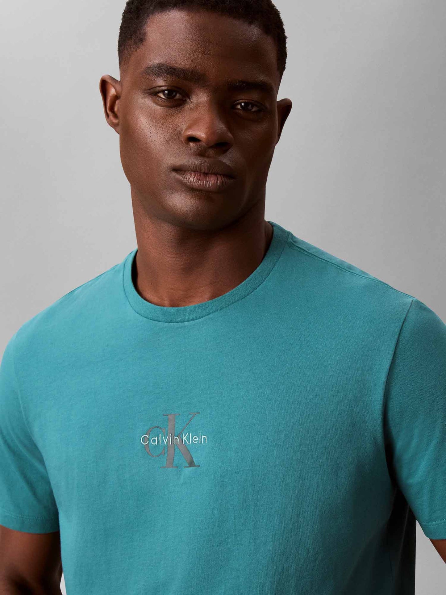 Calvin Klein CK 30S Micro Monolog, t-shirt maniche corte da uomo verde