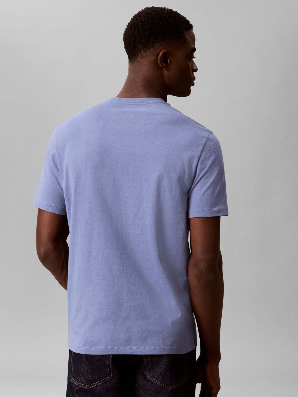 Calvin Klein CK 30S Micro Monolog, t-shirt maniche corte da uomo blu