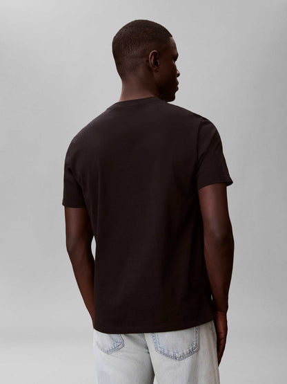 Calvin Klein Jeans t-shirt nera da uomo con monologo minimal