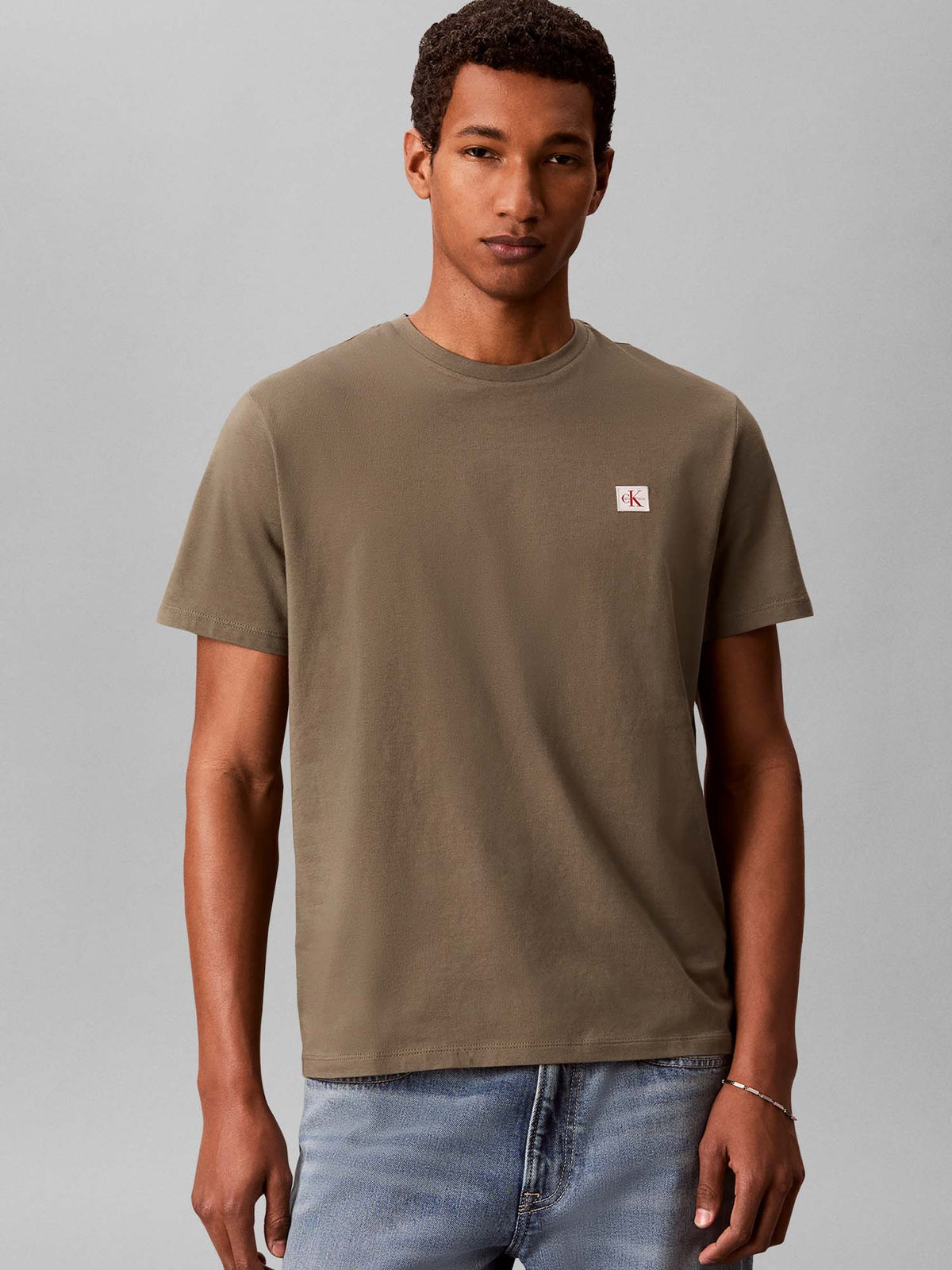 Calvin Klein CK Badge 30S Classic, t-shirt da uomo verde