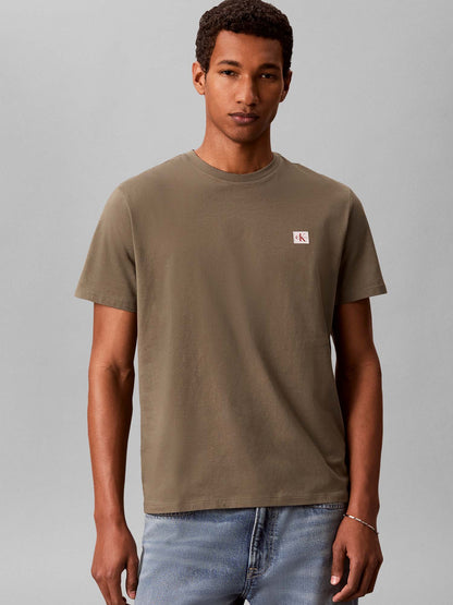 Calvin Klein CK Badge 30S Classic, t-shirt da uomo verde