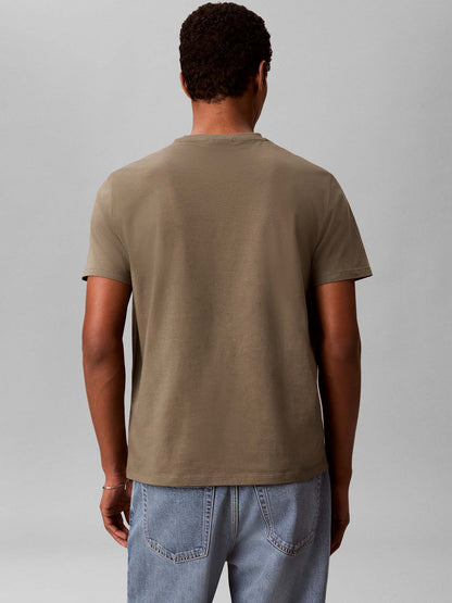 Calvin Klein CK Badge 30S Classic, t-shirt da uomo verde