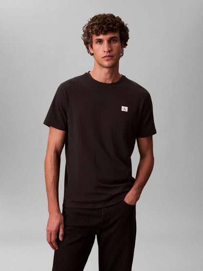 Ck badge 30S jersey t-shirt da uomo nero