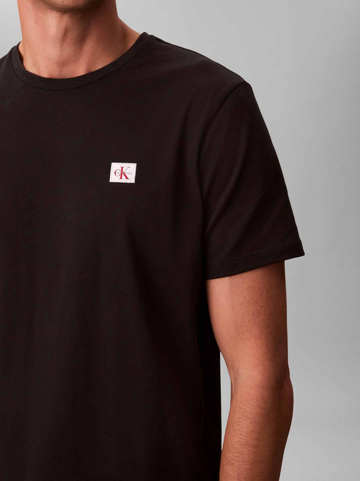 Ck badge 30S jersey t-shirt da uomo nero