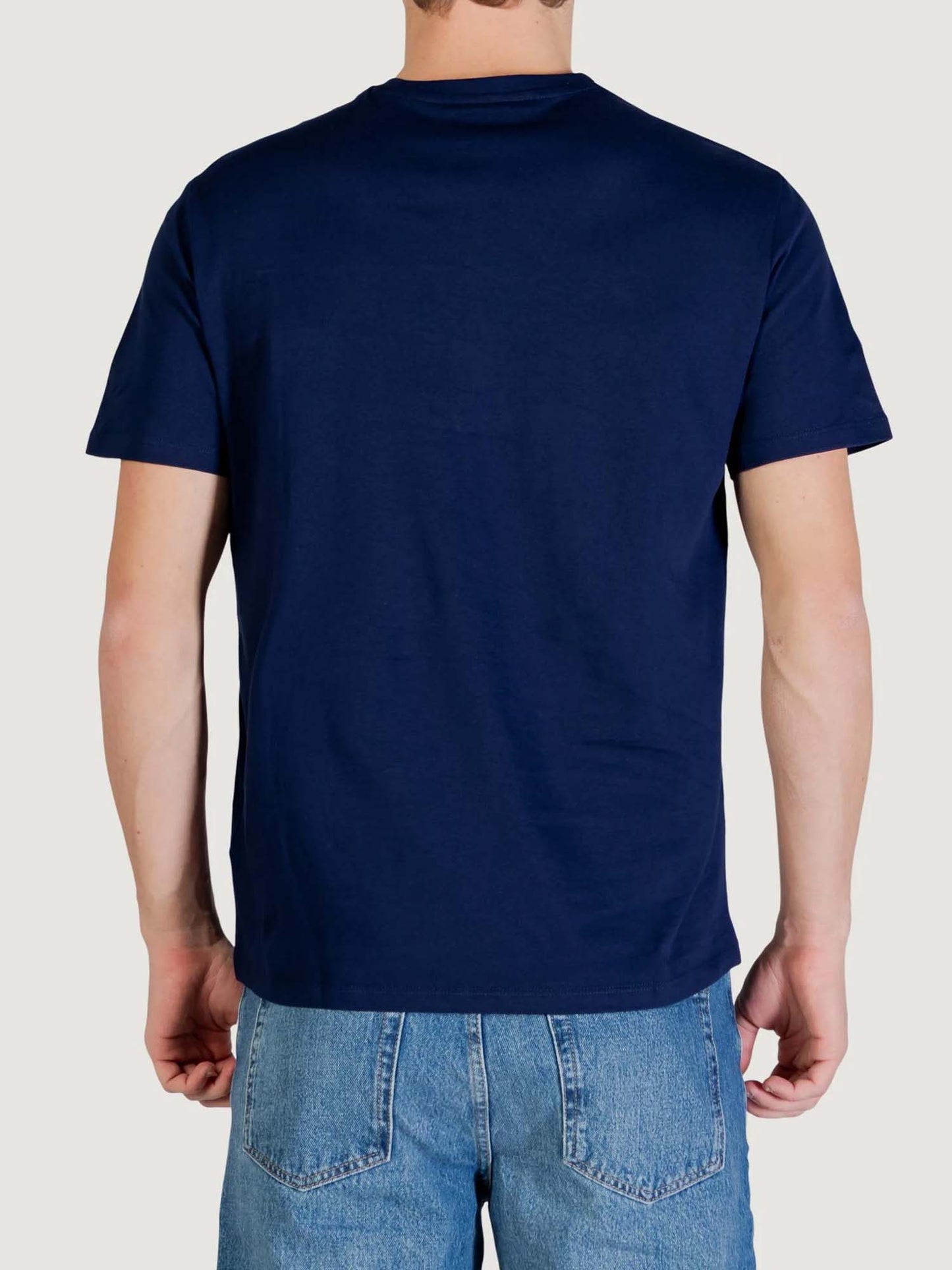 T-shirt blu Calvin Klein Jeans con monogramma da uomo