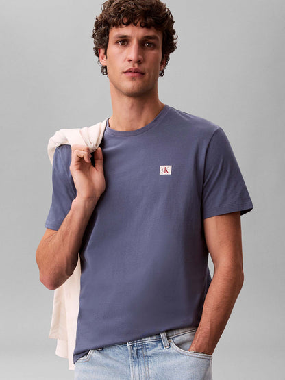 Calvin Klein Badge 30S Classic, t-shirt maniche corte da uomo blu
