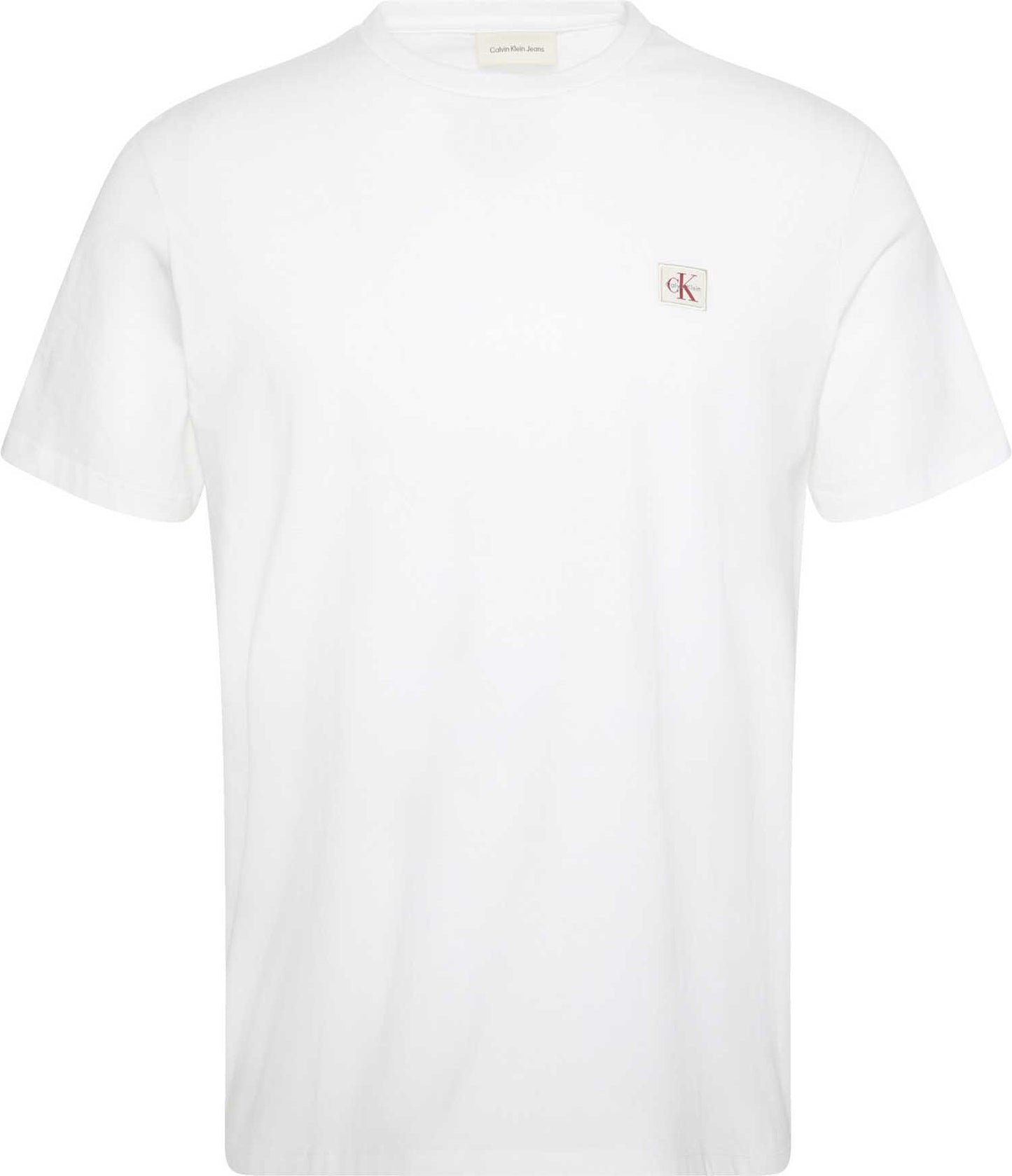 T-SHIRT BADGE CALVIN KLEIN JEANS UOMO BIANCO