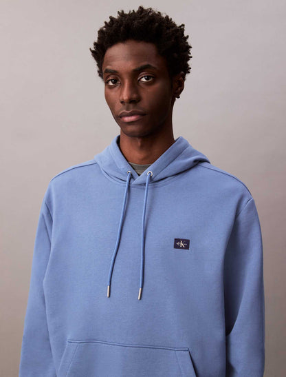 FELPA CON CAPPUCCIO CALVIN KLEIN JEANS UOMO AZZURRO