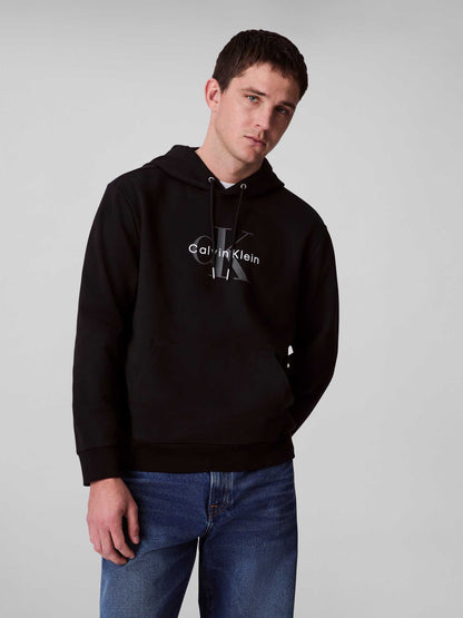 FELPA CON CAPPUCCIO E MONOLOGO CALVIN KLEIN DA UOMO NERO