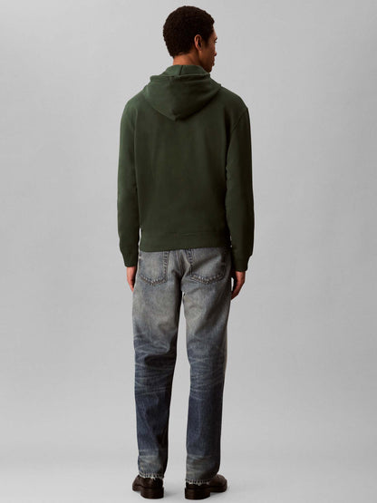 FELPA CON CAPPUCCIO E MONOGRAMMA CALVIN KLEIN DA UOMO VERDE