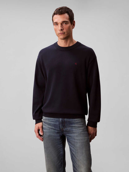 Ck cotton rlx crew maglia da uomo blu