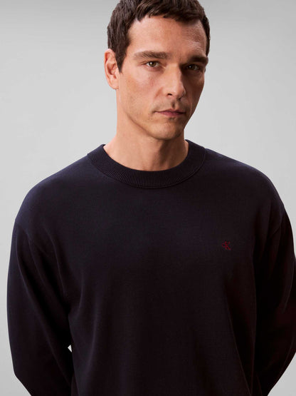 Ck cotton rlx crew maglia da uomo blu