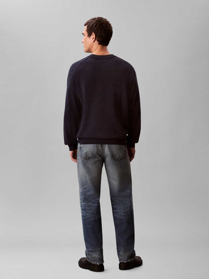 Ck cotton rlx crew maglia da uomo blu