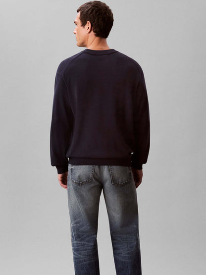 MAGLIA COTTON CREWN CALVIN KLEIN JEANS UOMO BLU