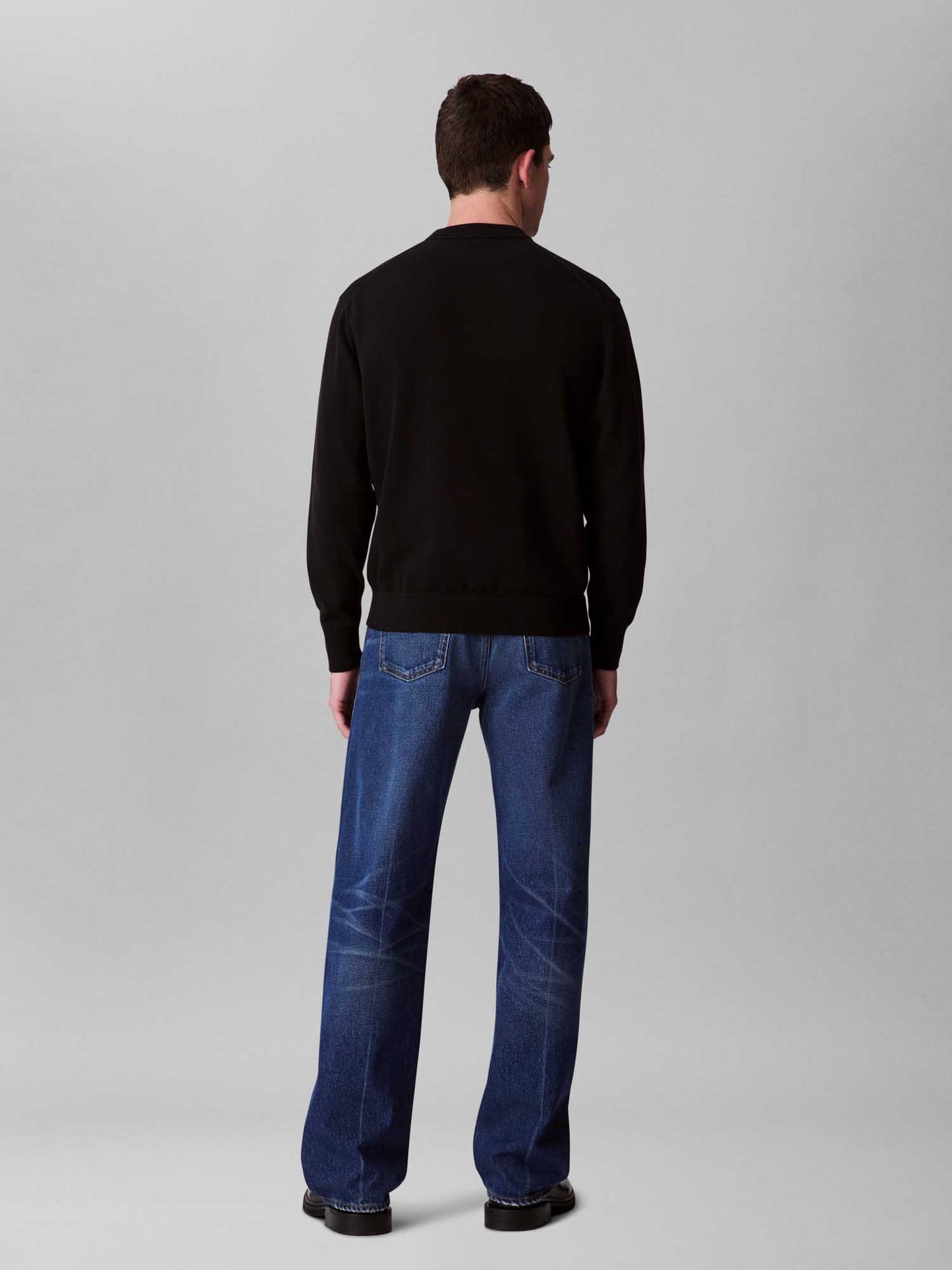 MAGLIA COTTON CREWN CALVIN KLEIN JEANS UOMO NERO