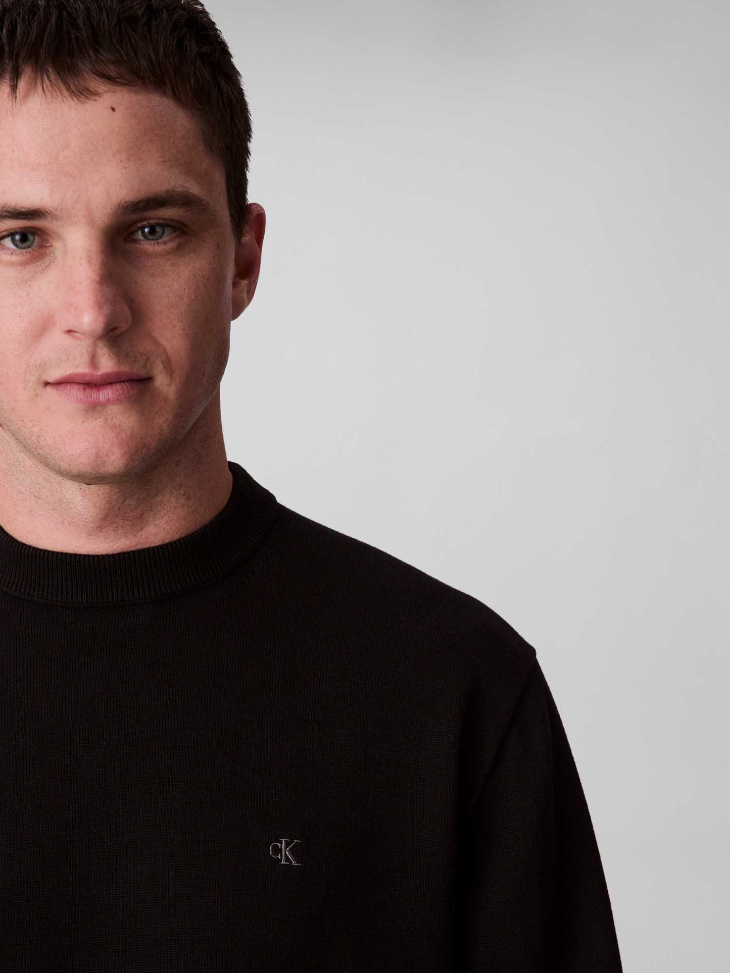 MAGLIA COTTON CREWN CALVIN KLEIN JEANS UOMO NERO