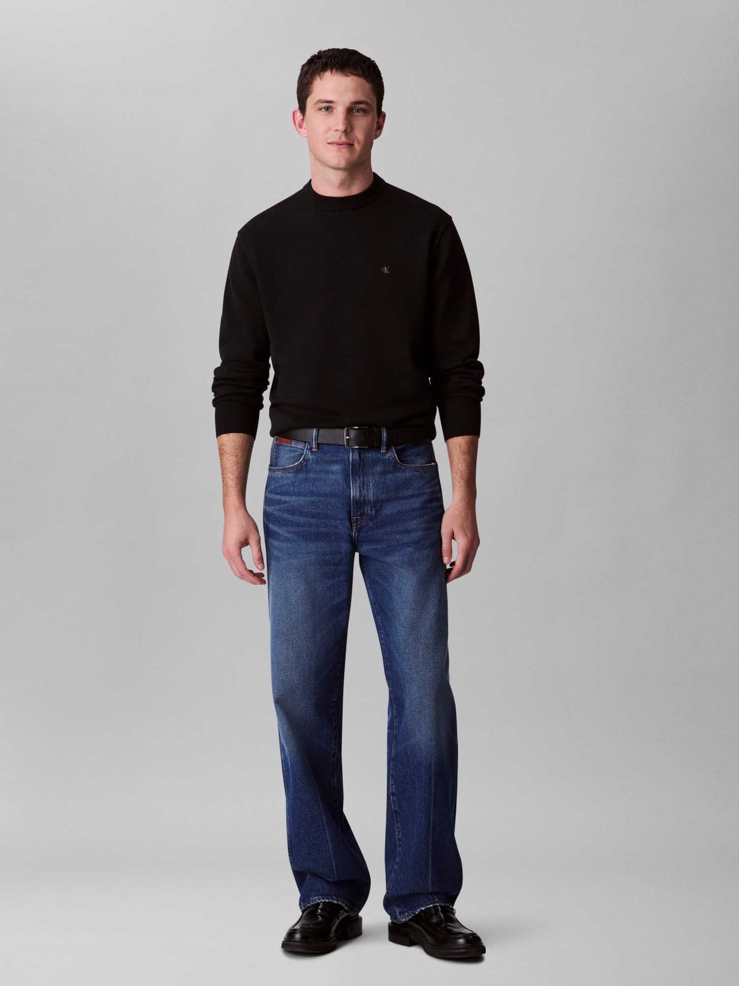 MAGLIA COTTON CREWN CALVIN KLEIN JEANS UOMO NERO