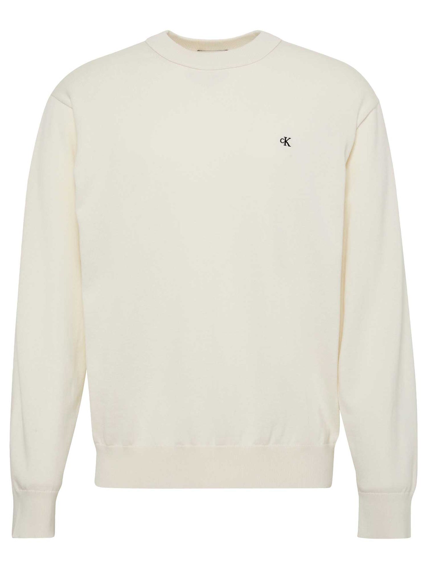 Maglia bianca Calvin Klein Jeans Cotton Crewneck da uomo