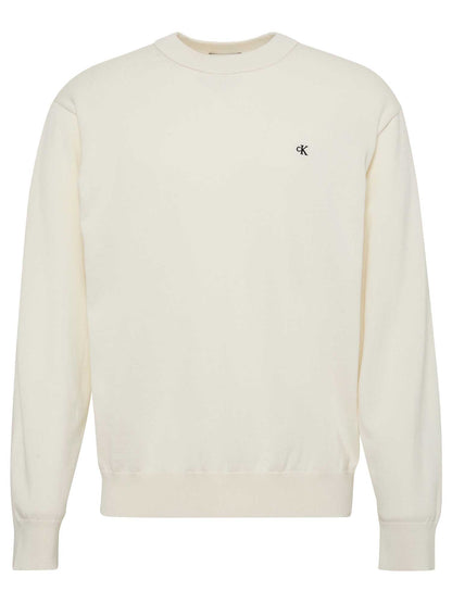 Maglia bianca Calvin Klein Jeans Cotton Crewneck da uomo