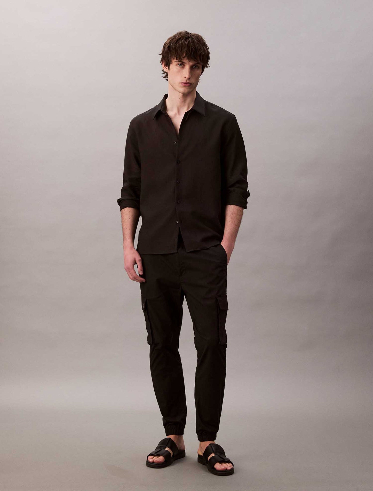 PANTALONE CARGO SKNNY CALVIN KLEIN JEANS UOMO NERO