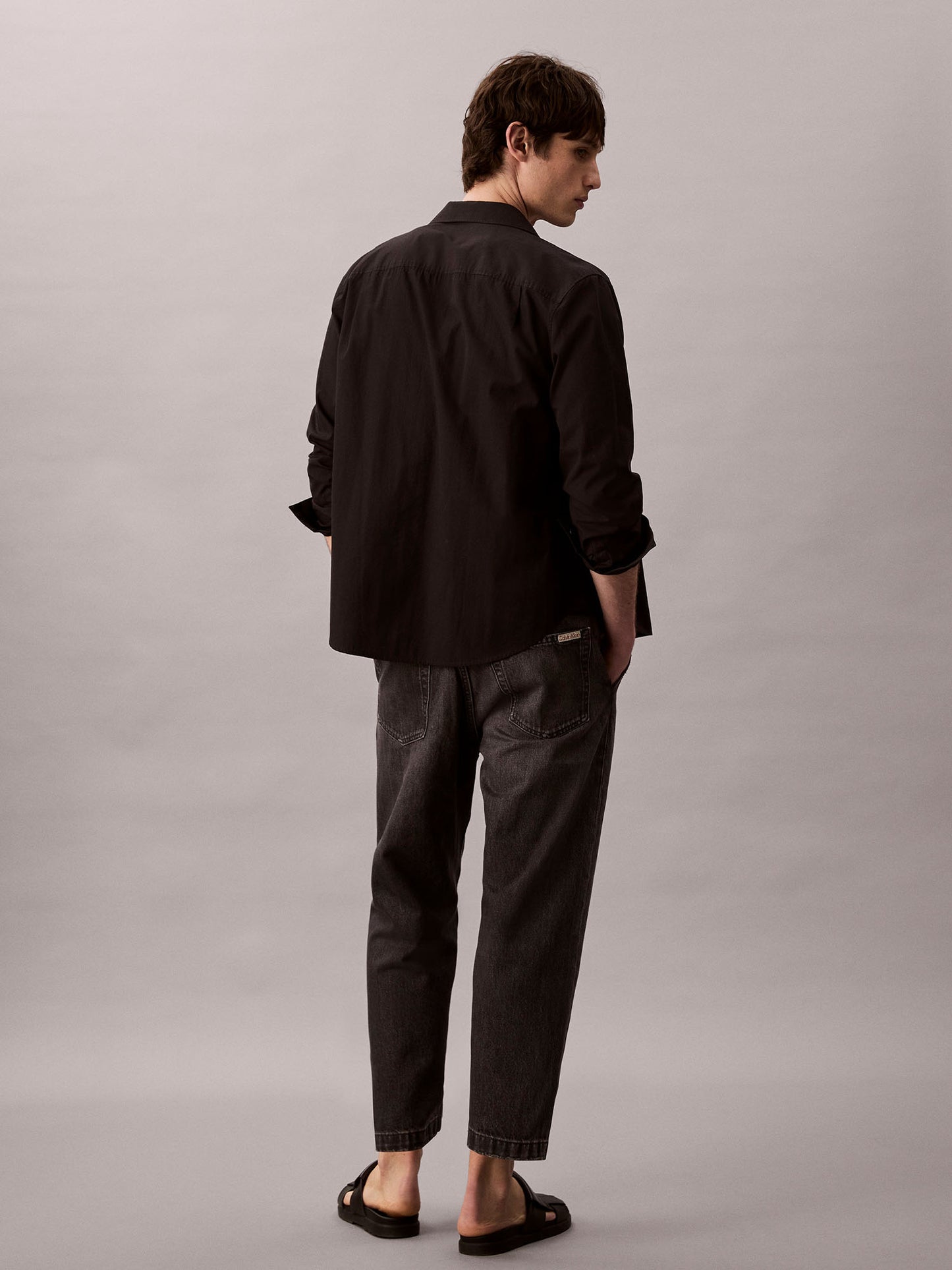 DENIM 90' TAPERED CROPPED CALVIN KLEIN JEANS UOMO DENIM BLACK