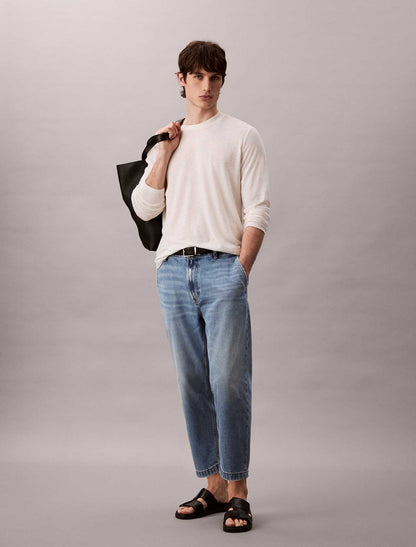 DENIM 90' TAPERED CROPPED CALVIN KLEIN JEANS UOMO JEANS CHIARO