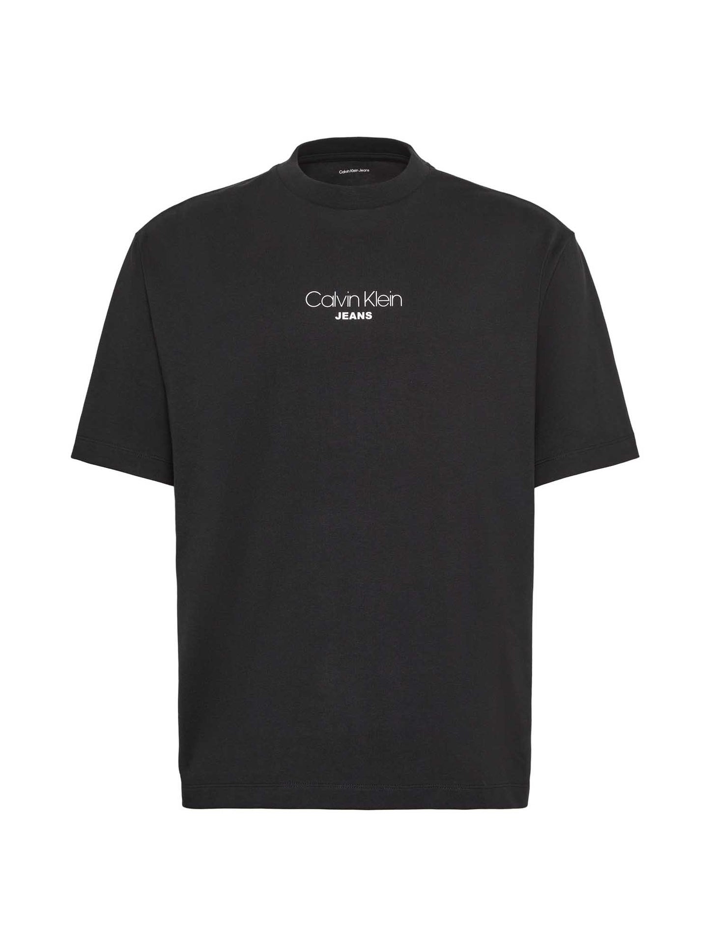 T-shirt nera Calvin Klein con logo grafico da uomo