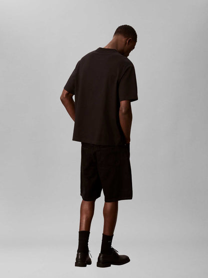 T-shirt nera Calvin Klein con logo grafico da uomo