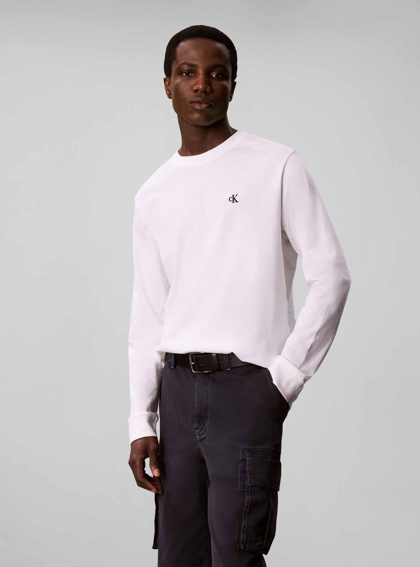 Calvin Klein Easy Monogram Tee, t-shirt maniche corte da uomo bianca