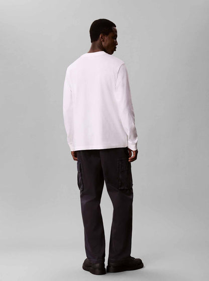 Calvin Klein Easy Monogram Tee, t-shirt maniche corte da uomo bianca