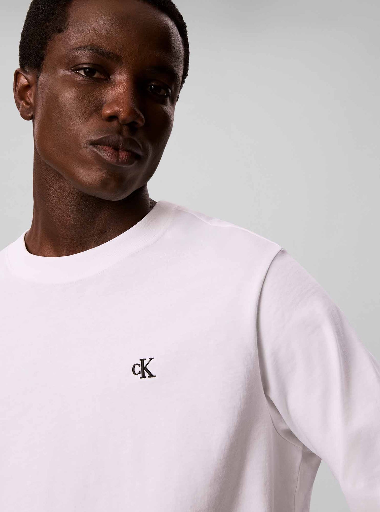 Calvin Klein Easy Monogram Tee, t-shirt maniche corte da uomo bianca