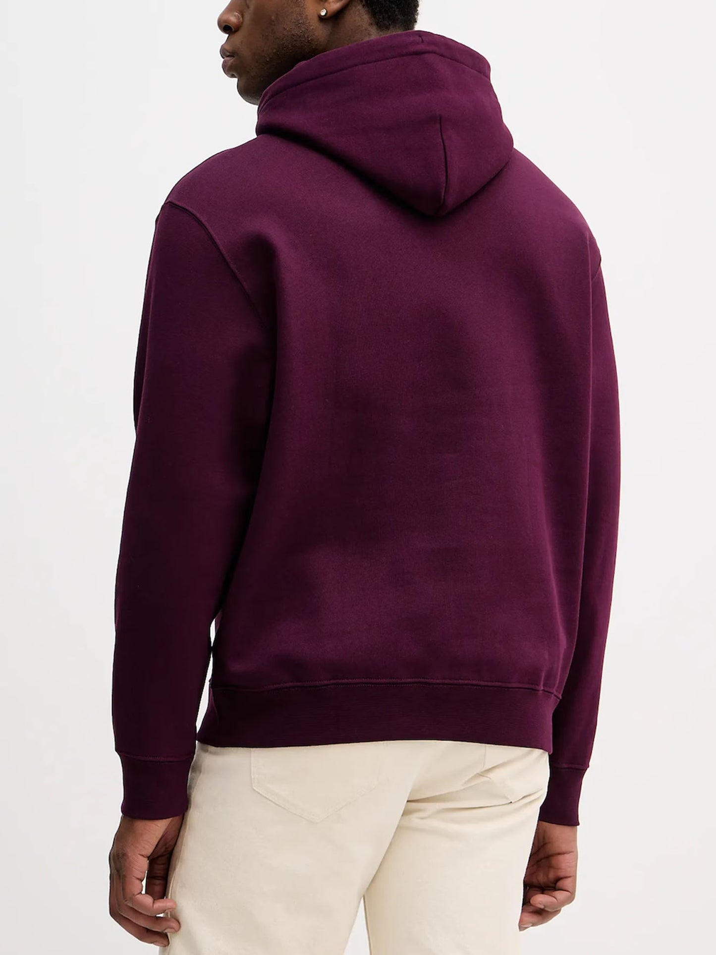 FELPA CON CAPPUCCIO E LOGO CALVIN KLEIN DA UOMO VIOLA