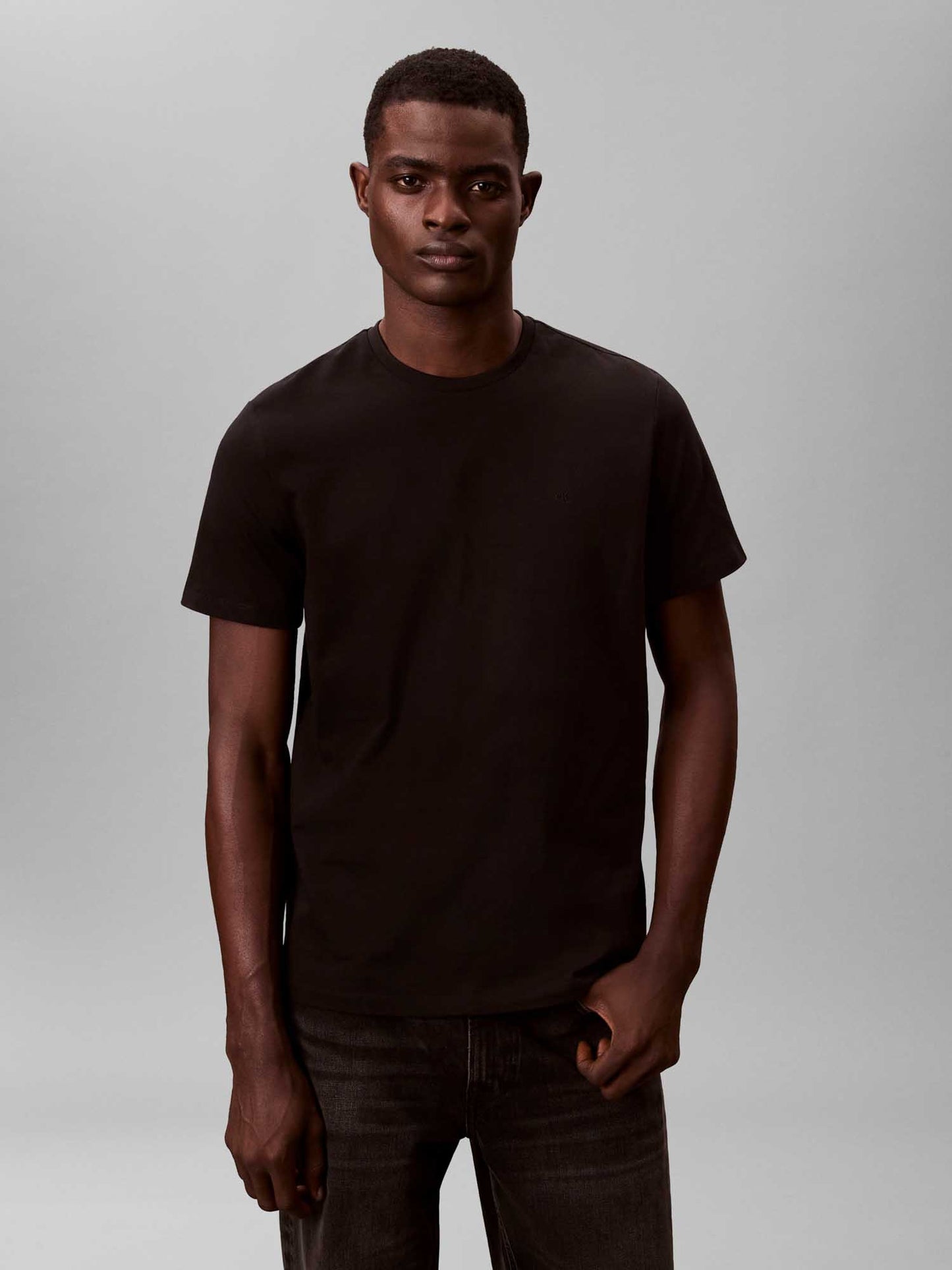 T-shirt Classic Monogram Calvin Klein Jeans da uomo nero