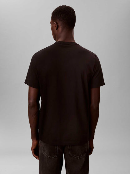 T-shirt Classic Monogram Calvin Klein Jeans da uomo nero