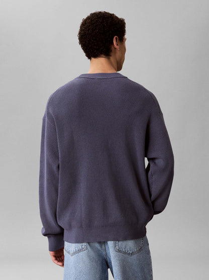 Calvin Klein Cotton Waffle Cre, maglia da uomo blu
