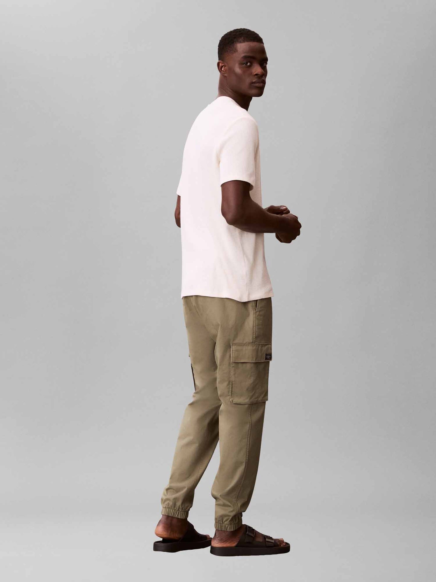 Calvin Klein CK Comfort Cargo, pantalone da uomo beige