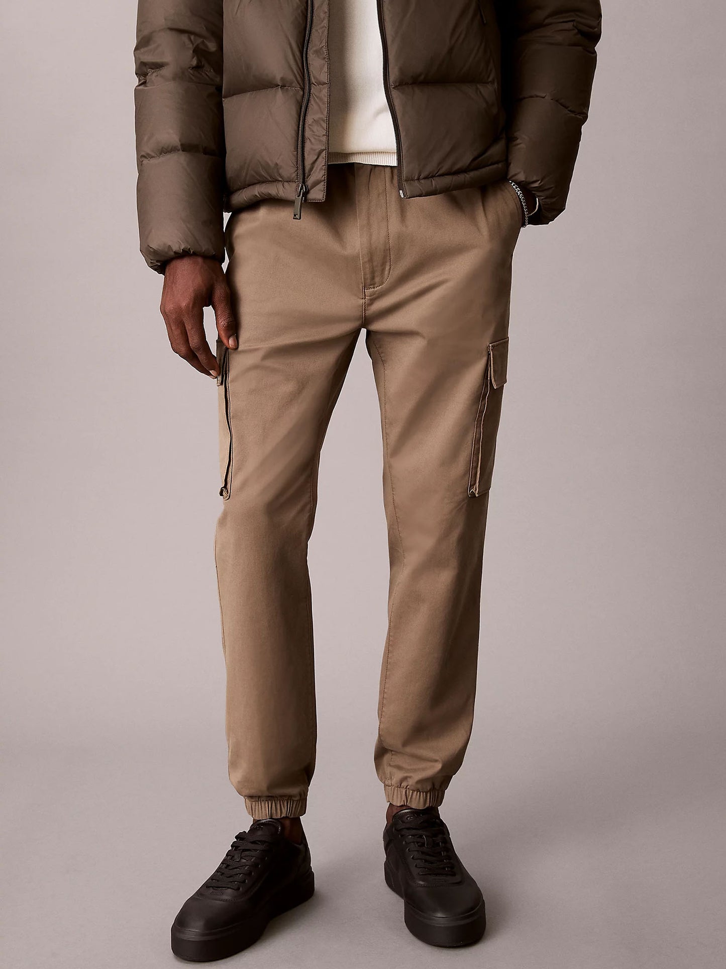 PANTALONE CARGO SKINNY CALVIN KLEIN JEANS DA UOMO FANGO