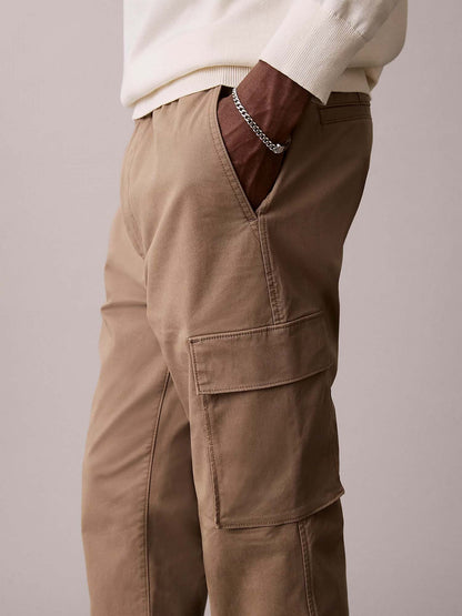 PANTALONE CARGO SKINNY CALVIN KLEIN JEANS DA UOMO FANGO