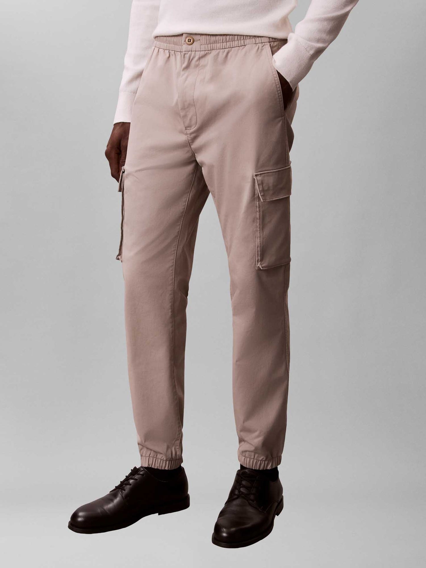 Pantalone cargo skinny beige da uomo Calvin Klein Jeans