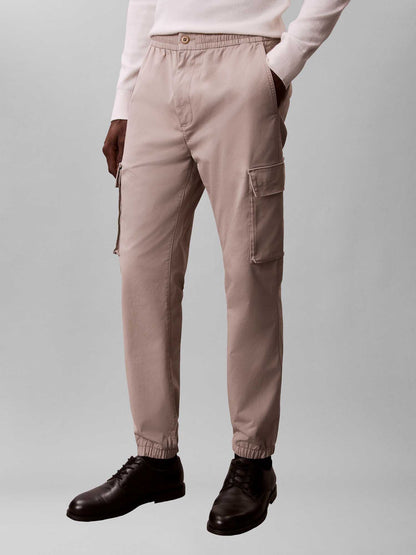Pantalone cargo skinny beige da uomo Calvin Klein Jeans