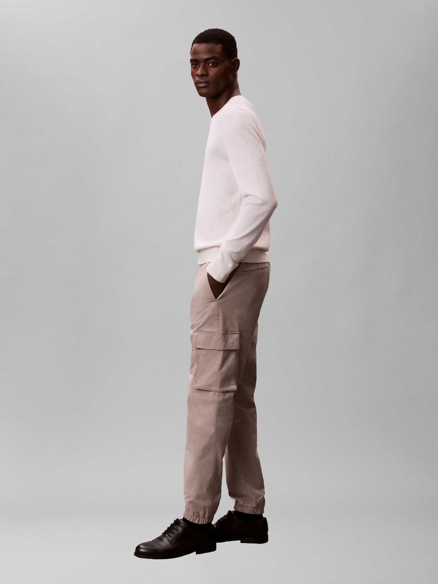 Pantalone cargo skinny beige da uomo Calvin Klein Jeans