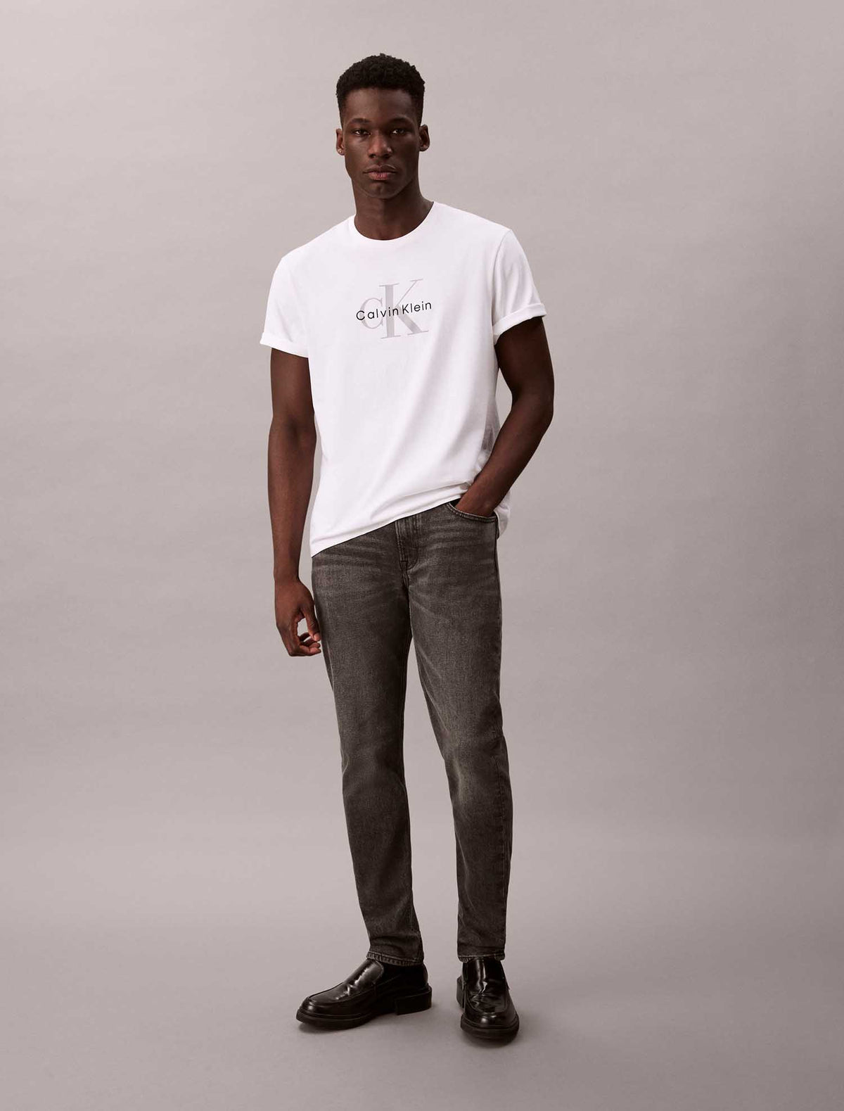 Ck slim taper hearst jeans da uomo grigio