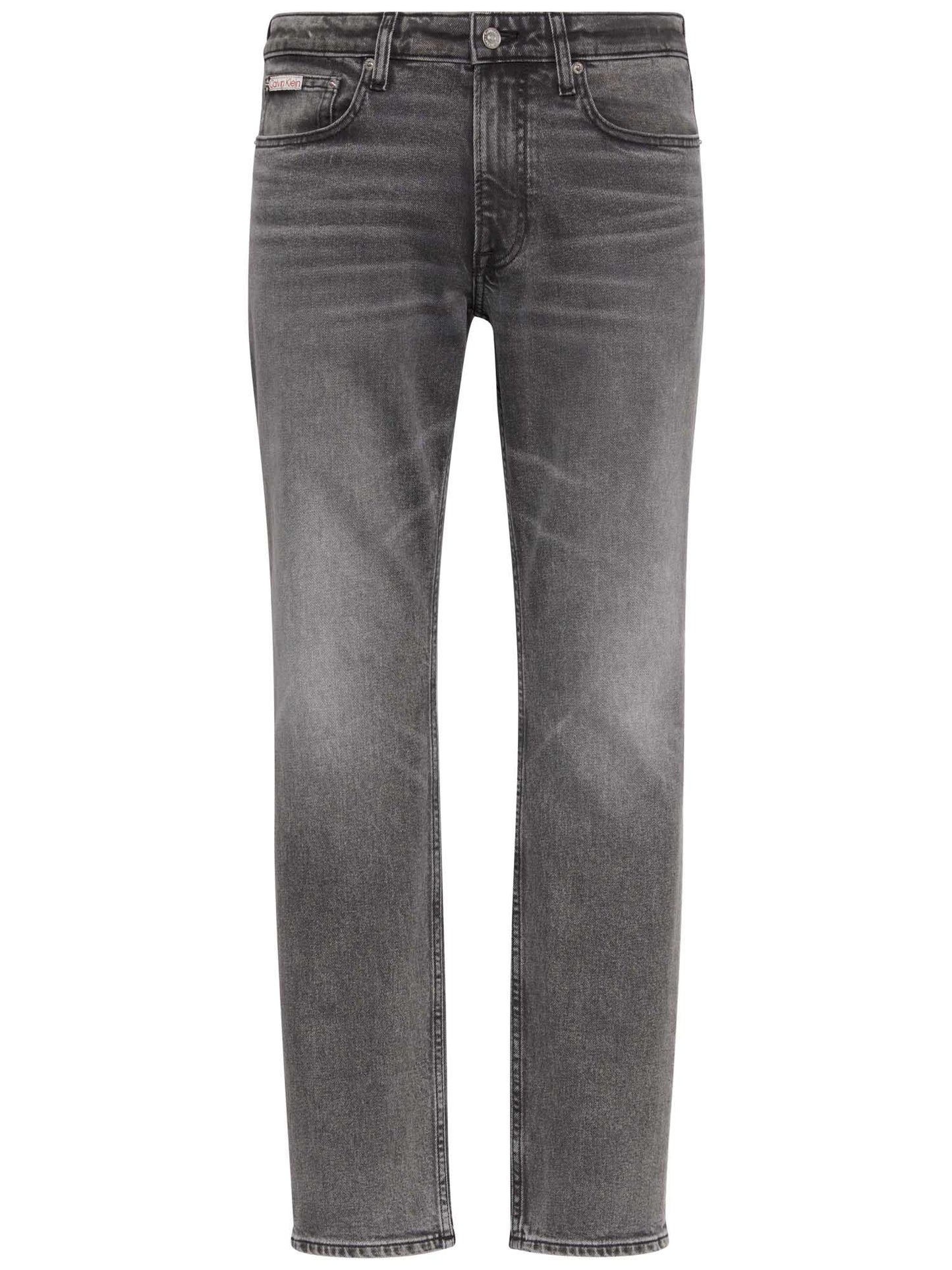 Jeans grigio slim fit da uomo Calvin Klein in cotone ed elastane