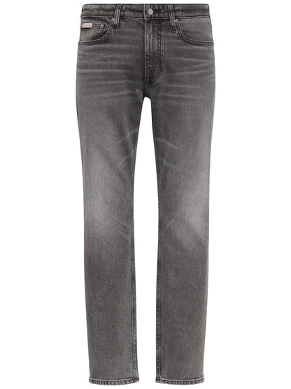 Jeans grigio slim fit da uomo Calvin Klein in cotone ed elastane