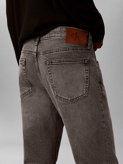 Jeans grigio slim fit da uomo Calvin Klein in cotone ed elastane